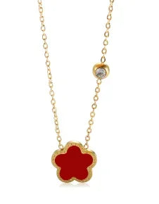 Merci Girl 18K Gold-Plated Triple-Layer Pendant Necklace — Stainless Steel, Waterproof & Colorfast