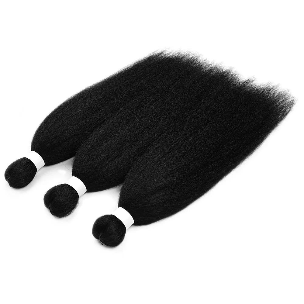 Synthetic Crochet Vixen Bundles 26 inch Kinky Straight Crochet Hair for Black Women Premium Synthetic Fibers Crochet Braids