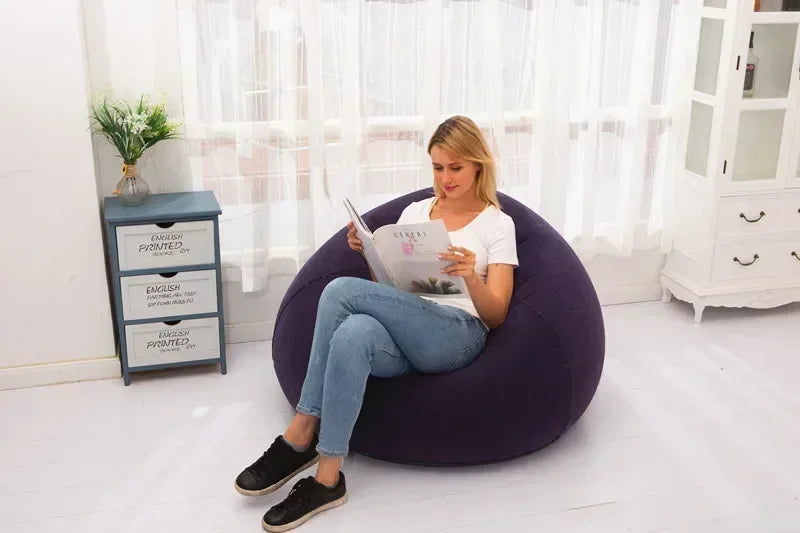 Large Lazy Inflatable Sofa Chairs PVC Lounger Seat Bean Bag Sofas Pouf Puff Couch Tatami Living Room Supply Outdoor Camping