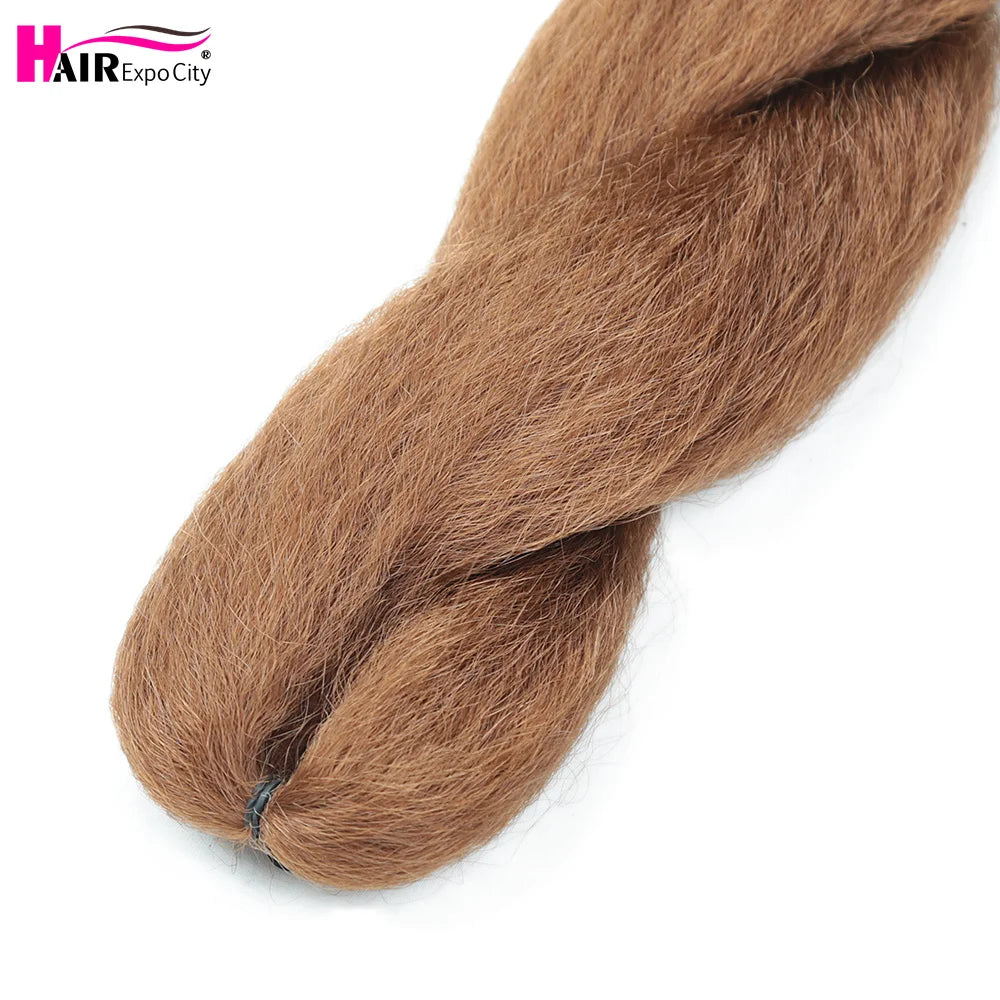 Vixen kanekalon Braids Hair 22 inch Synthetic Jumbo Braids Low Temperature Afro Fluffy Kinky Straight Crochet Hair Extensions