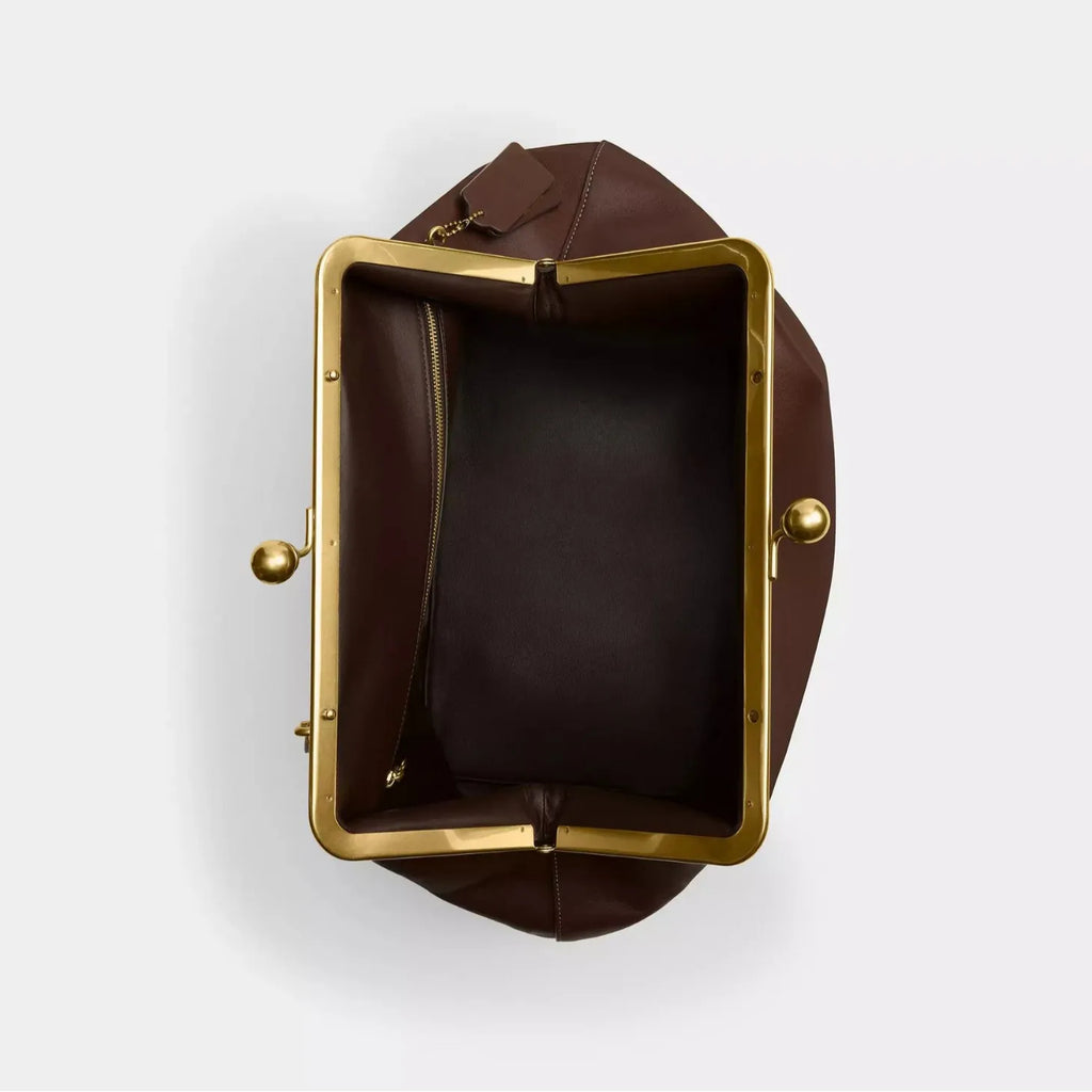 Fashion Large Kisslock Clutch Bag for Women Designer Clip Shell Women Shoulder Bags Luxury Soft Pu Leather Pink Color Handbags