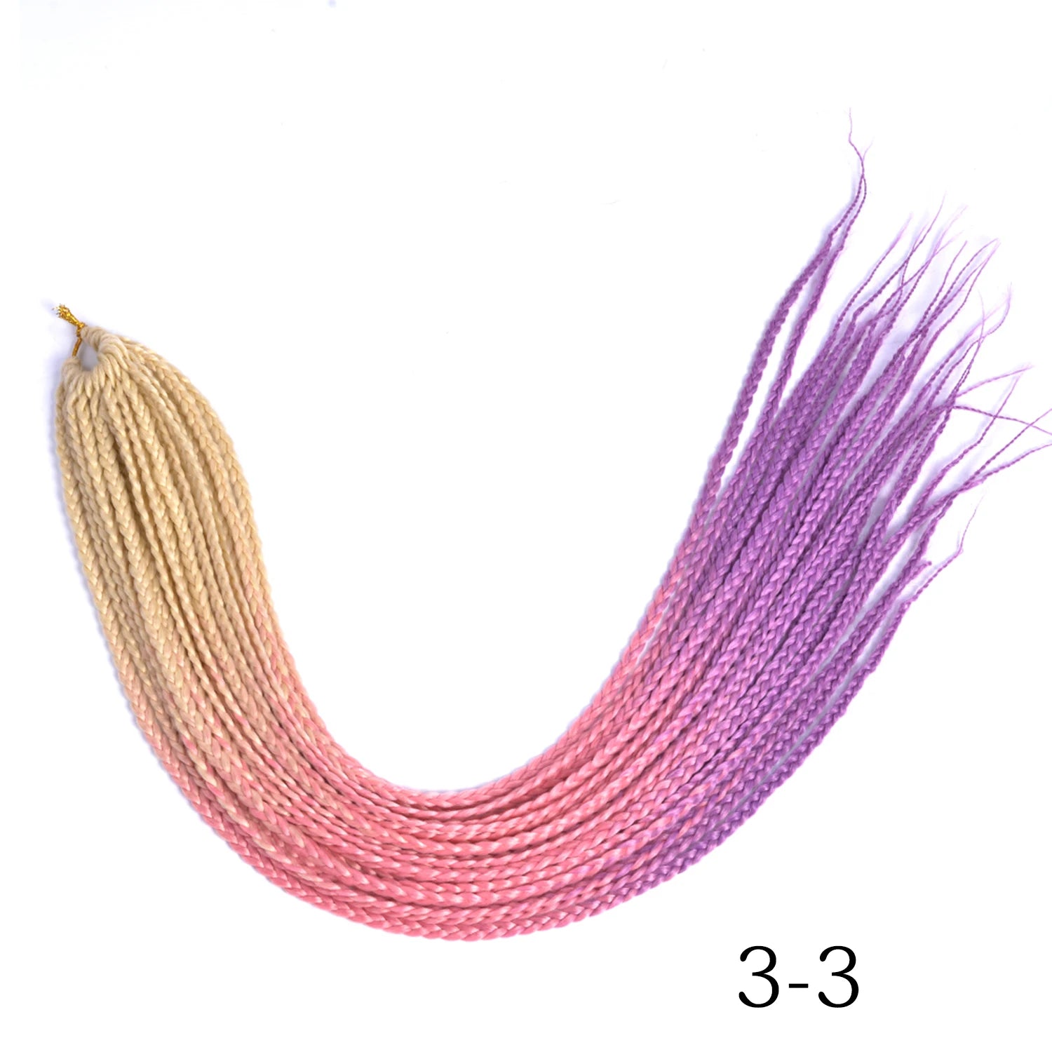 Synthetic Box Braids Hair Colored Crochet Hair Extensions Ombre Blue Gray Hook Braids Hairpiece For Women Cosplay Daily Use 24''