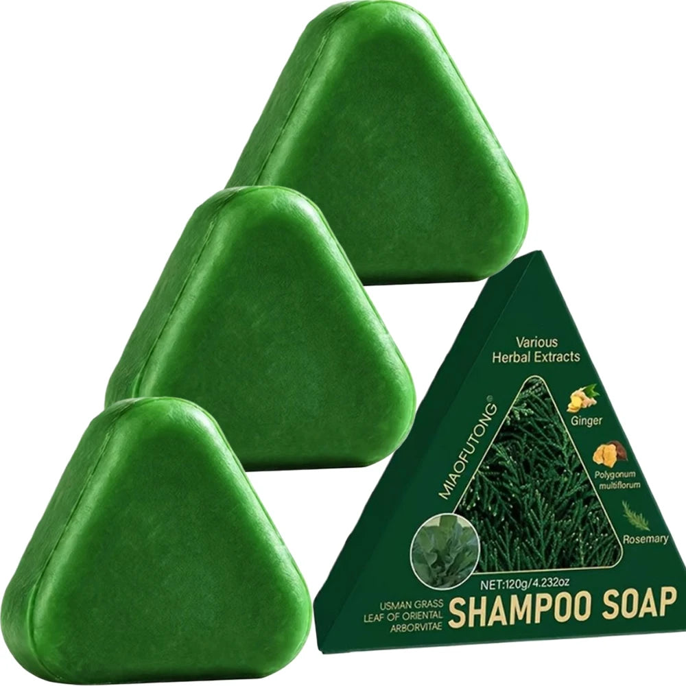 Natural Herbal Shampoo Soap Usman Grass Handmade Soap Hair Nourishing, Oil Control, Refreshing, Fluffy and Soothing Hair Care