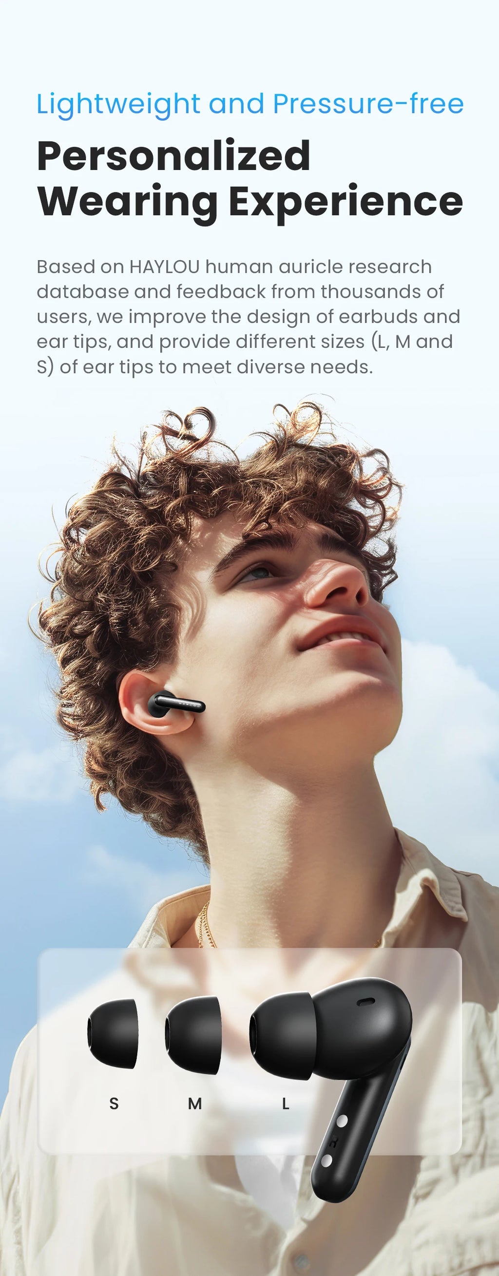 HAYLOU Mori Pro Bluetooth 5.4 Earphones | -43dB Hybrid ANC | 6-Mic AI Noise Cancellation | 35H Battery Life