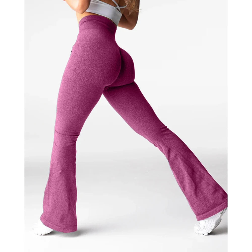 Effortless Flare Leggings — Seamless High-Waist Yoga Pants, Second-Skin Soft