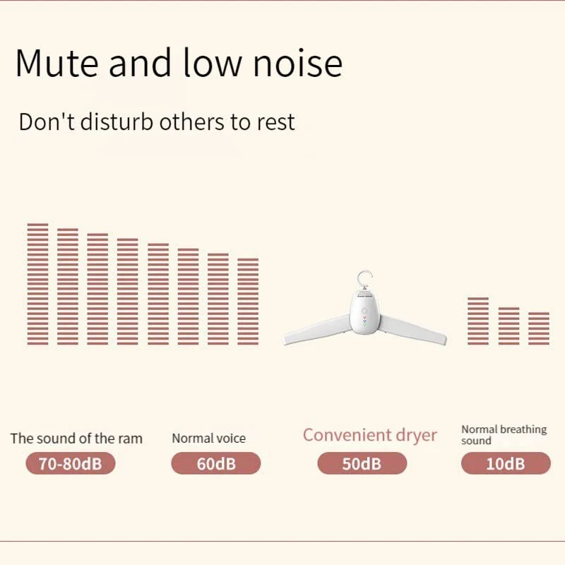 Portable Clothes Dryer Drying Hanger Electric Shoes Clothes Drying Rack Foldable Heater Hanger Machine Travel Laundry Dryer