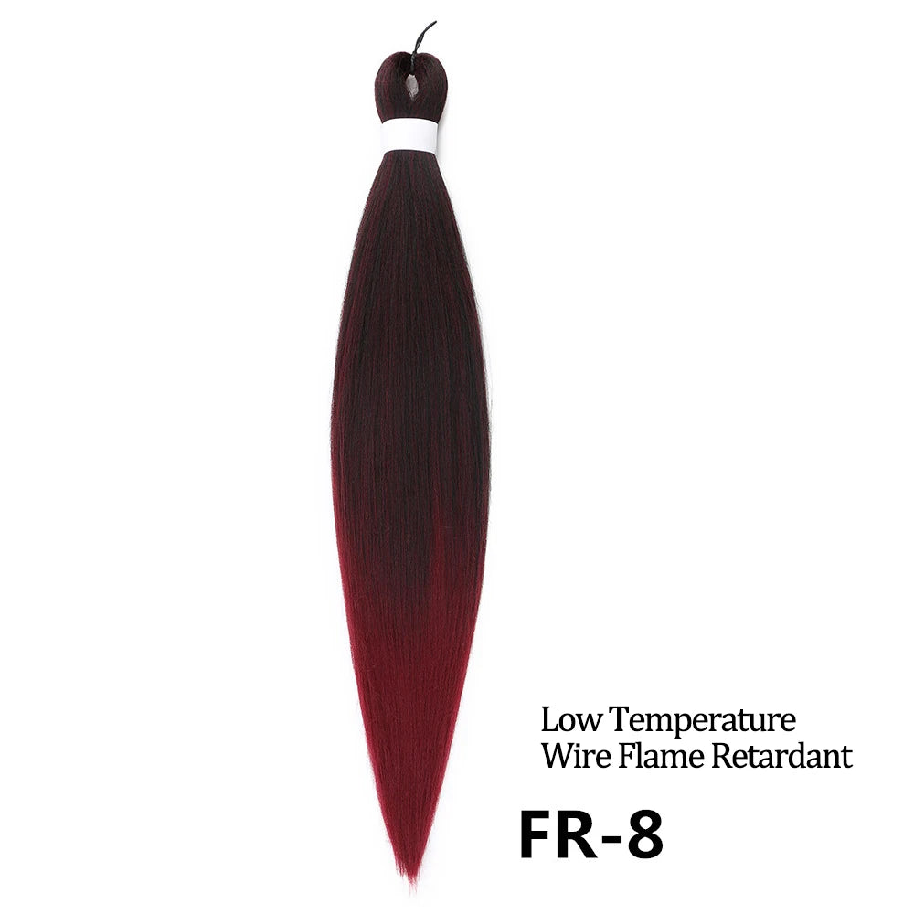 Chorliss Pre-Stretched Jumbo Braids — 24"/26" Synthetic Yaki Ombre (80–90 g, 105 Colors)