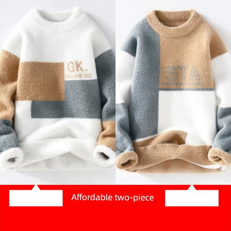 Teenager Half-High Collar Students Warm-Keeping Top Base Shirt