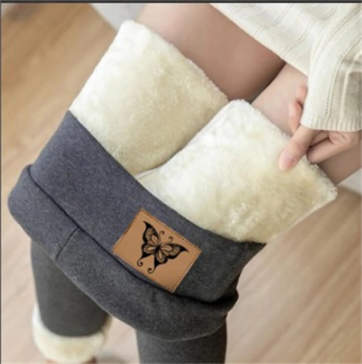 High-Waist Fleece-Lined Thermal Leggings – Warm & Butt-Lift Fit