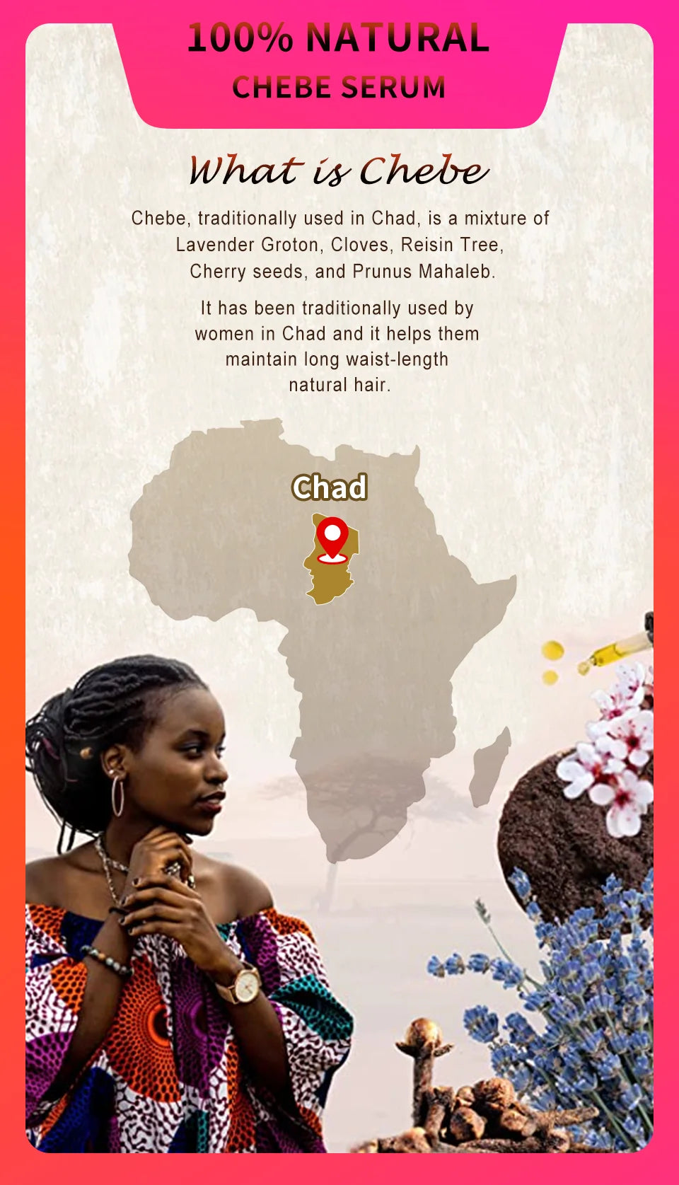 Africa Chad 100% Chebe Powder Hair Growth & Repair Set (Face, Hair, Skin, Body, Makeup – Beauty Collection)