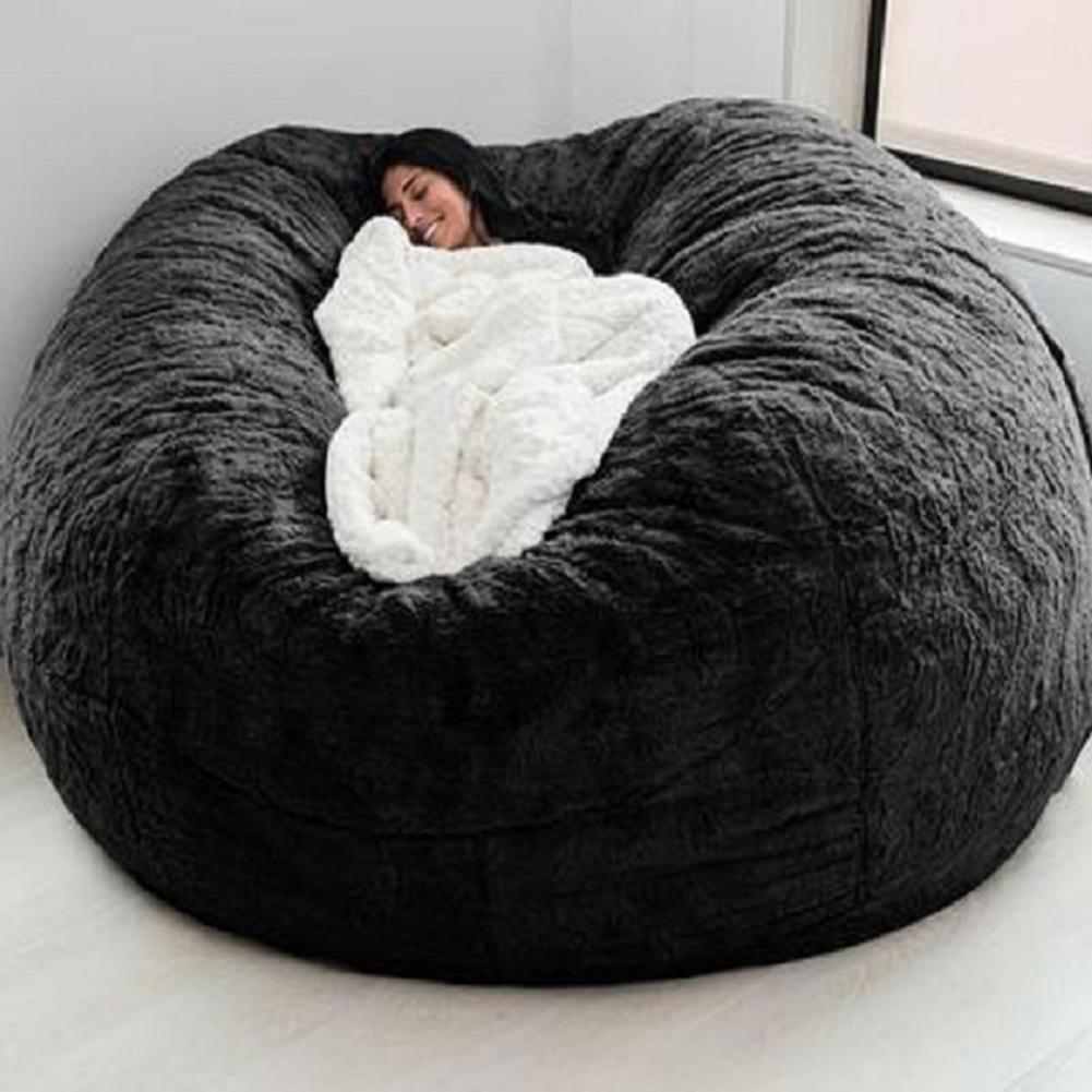 2022 New Bean Bag Sofa Bed Pouf No Filling Stuffed Giant Beanbag Relax Lounge Chair Tatami Futon Floor Seat Furniture