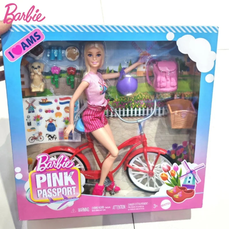 Barbie Comfortable Afternoon Cycling Set | Doll & Bike Dress-Up Play Scene Toy