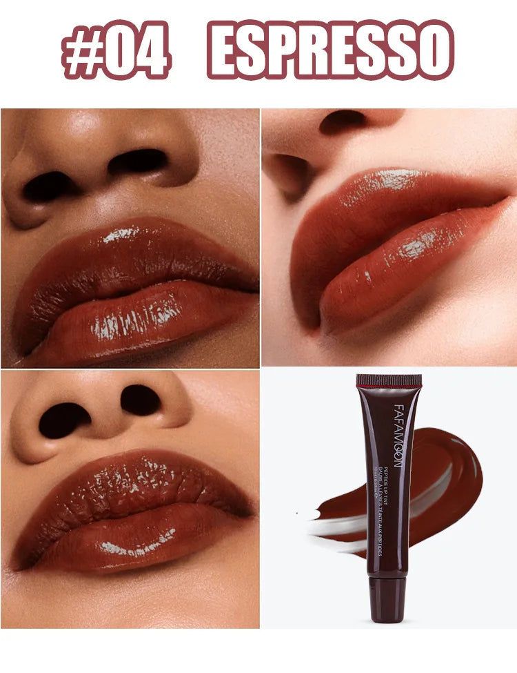 1pcs Soft Tube Mirror Lip Gloss Lip Oil Nude Brown Plumping Lip Gloss Moisturising Transparent Lipgloss Beauty Cosmetics Makeup