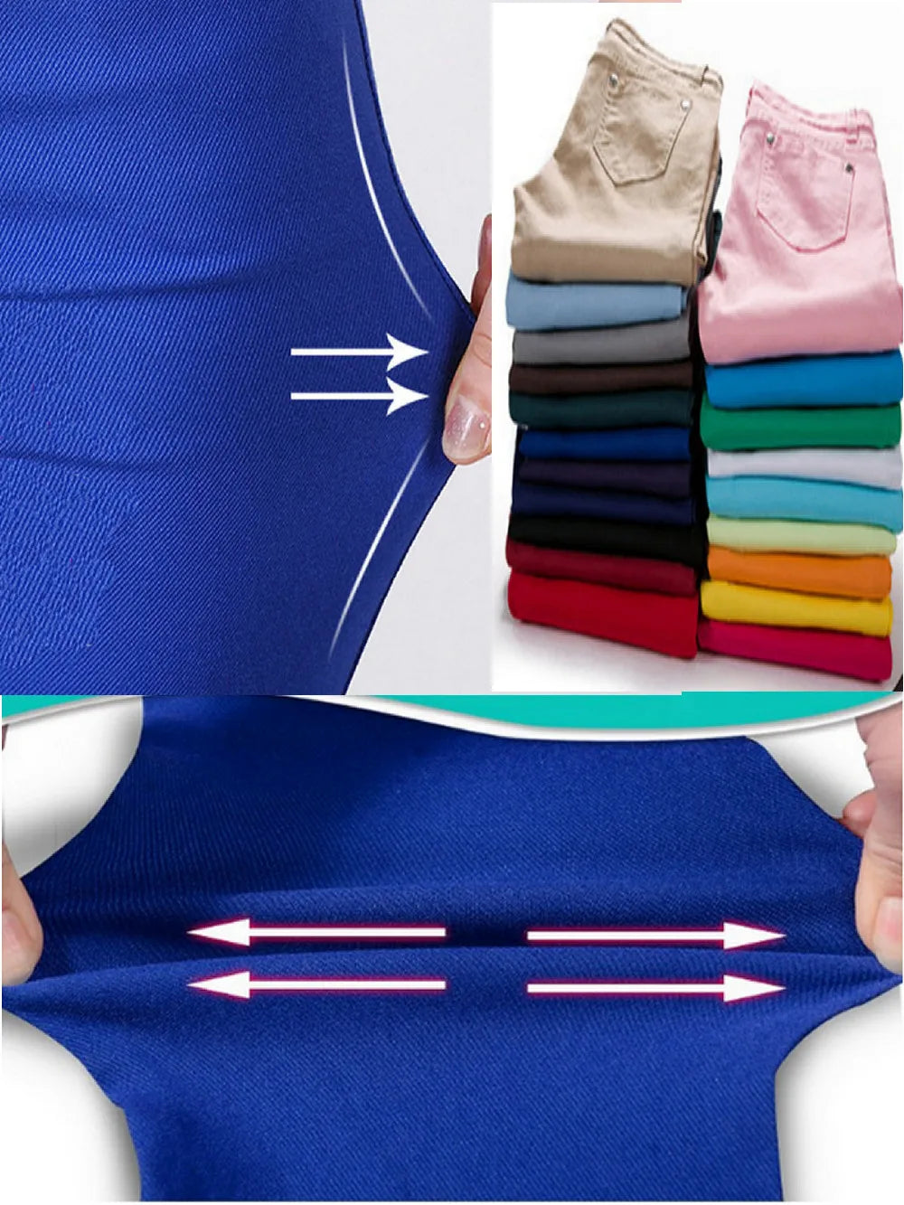 Casual Stretchy jeans for Women  White SKinny Pants Jeans Stretchy Spring Denim Pants Butt Lifting Denim Leggings