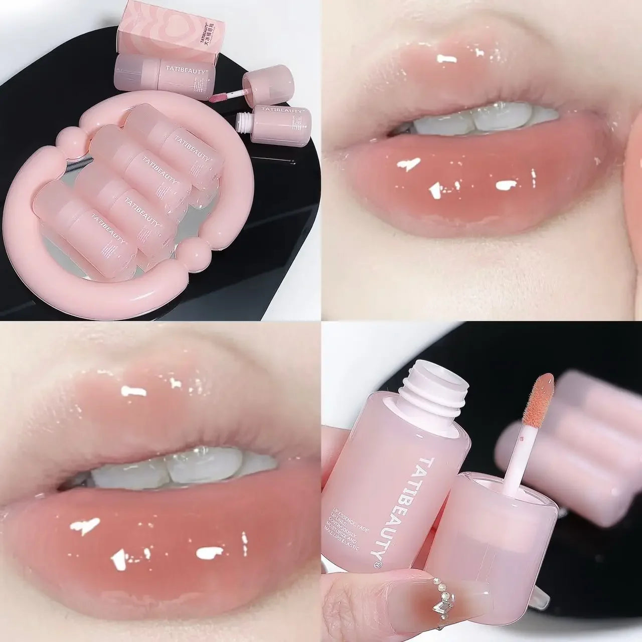 DIKALU Mirror Water Lip Gloss Crystal Jelly Lipstick Hydrating Plumping Moisturizing Colored Lip Tint Lips Care Makeup Beauty