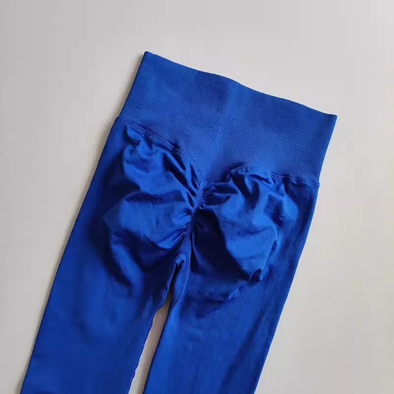 Seamless High-Waist Yoga Leggings – Push-Up Hip Lift Fit