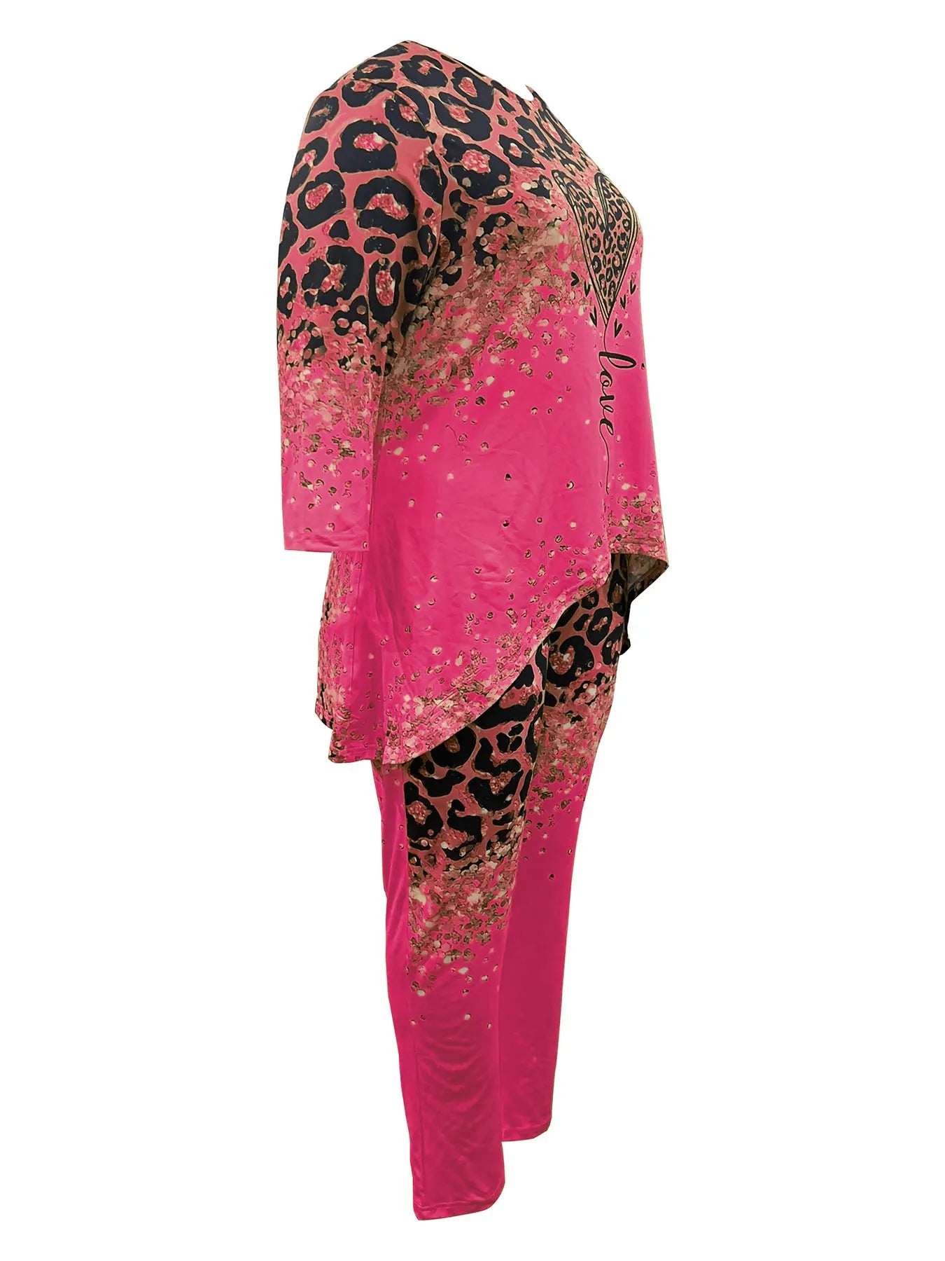 European and American fashion leisure vacation plus size women's suit shirt pants two-piece suit