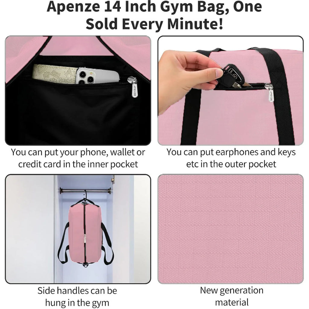 Fitness bag, handbag crossbody bag,luggage bag, lightweight multi compartment,double zipper design,suitable for overnight travel