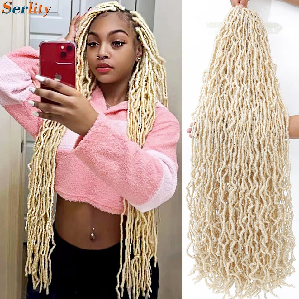 Serlity Faux Locs Extensions — 36"/24"/18" Soft Goddess Dreadlocks Crochet Hair