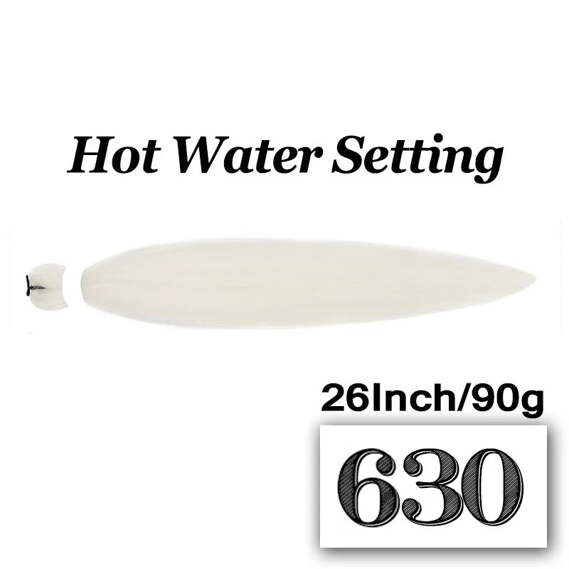 26" Easy Pre Stretched Braiding Hair Extensions 613 Blonde Jumbo Braids Synthetic Hair Bundles Yaki Straight Hair Crochet Braid