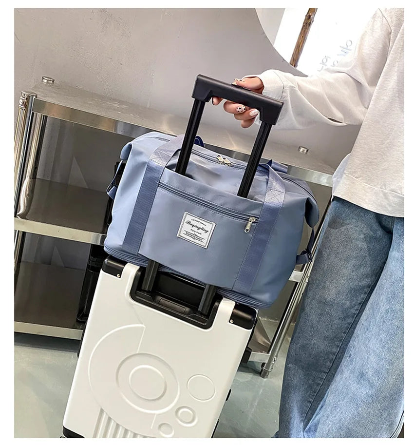 Large Capacity Expanding Double back Travel Bags Luggage Organizer Bag Handbag Waterproof Foldable Travel Clothes Storage Bag