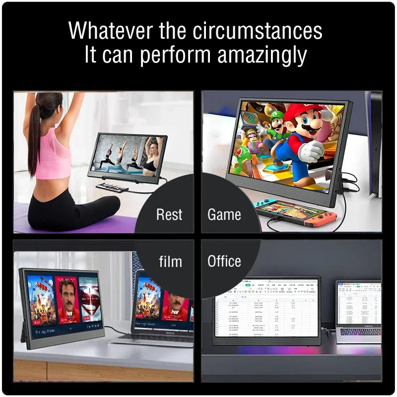 Anmite 10.5-Inch Portable Monitor 1280P HDR | 16:10 IPS Display