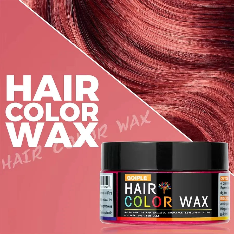 Valentine's Day Hair Color Wax for Men & Women Hair Clay Fashion One-Time Temporary Styling Dye Cream Easy Wash Hair Beard Color