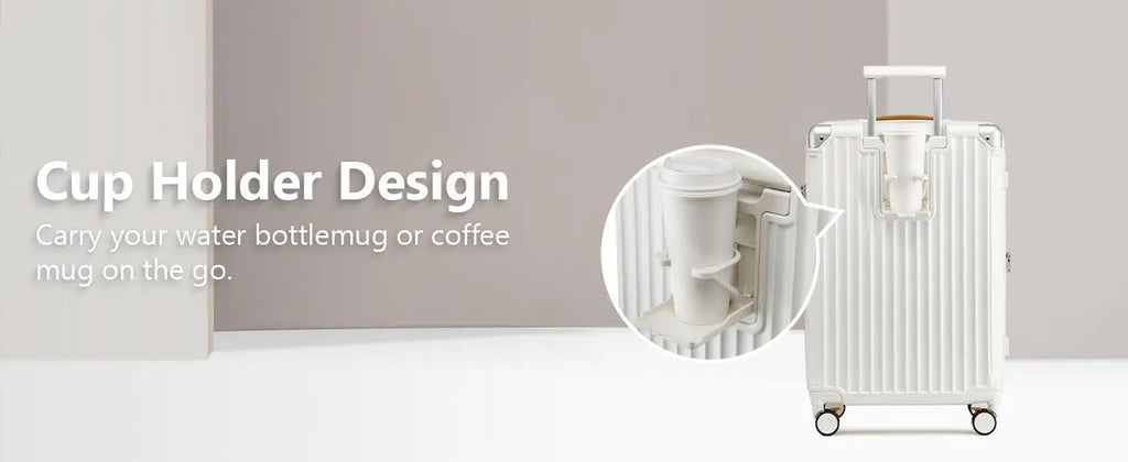 Joyway 20 inch Single Luggage Suitcase, Expandable Lightweight Durable, with Cup Holder, TSA Lock, Spinner Wheels