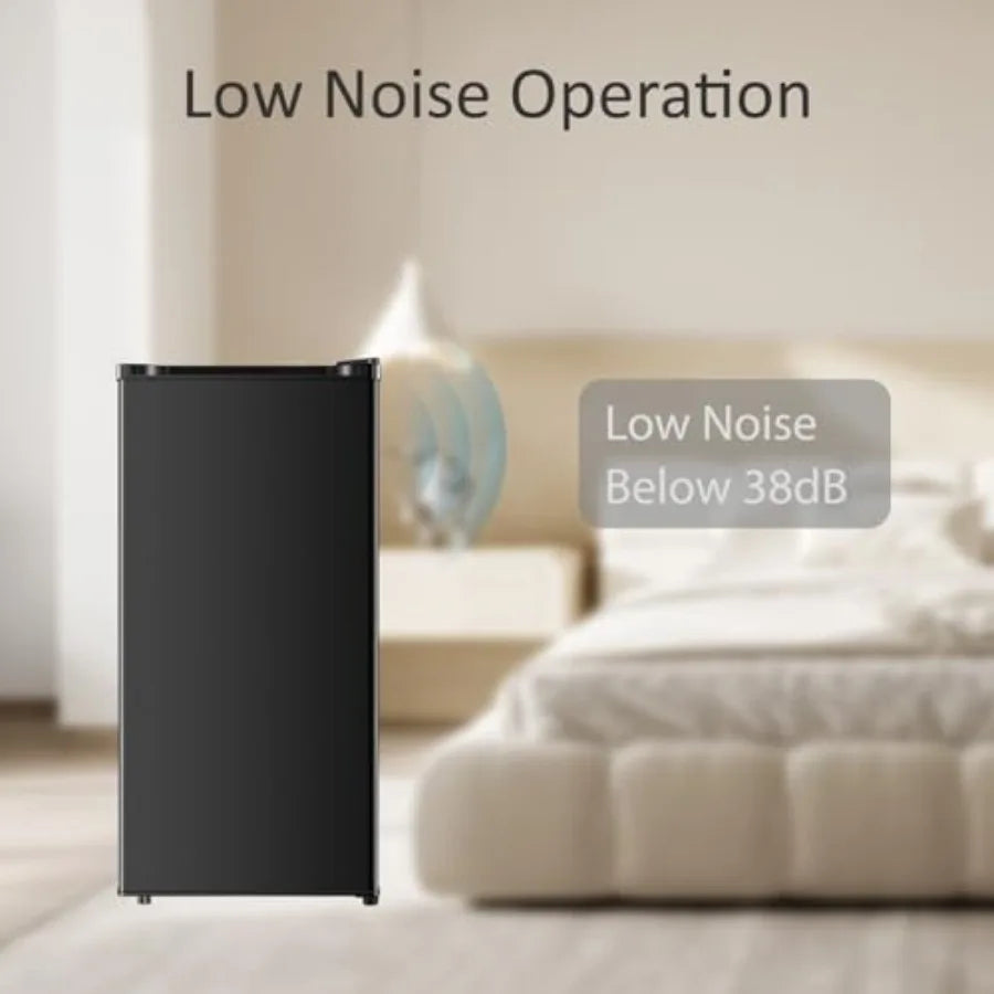 3.1 Cu.Ft Mini Fridge with Freezer Single Door Compact Refrigerator for Apartment Dorm Office Bedroom Temperature Adjustable 5