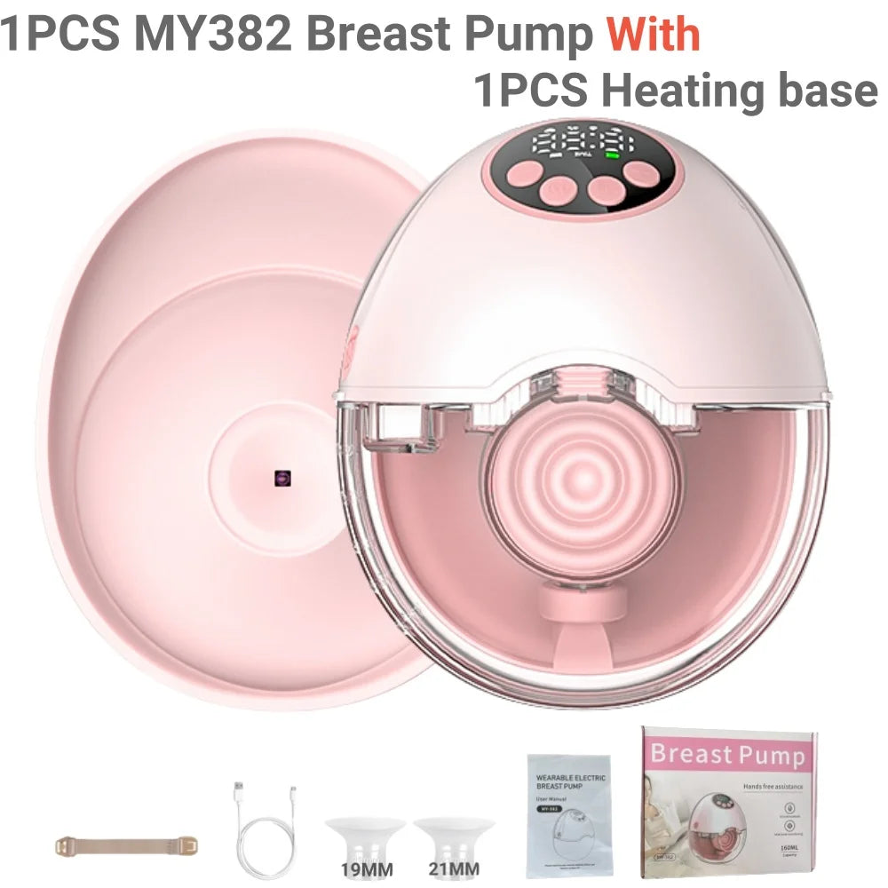MGYR MY382 Wearable Electric Breast Pump — Hands-Free, BPA-Free, Optional Heating & UV Lid