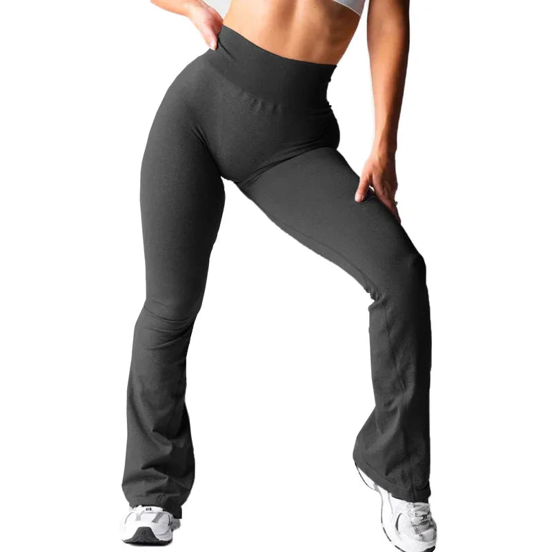 Effortless Flare Leggings — Seamless High-Waist Yoga Pants, Second-Skin Soft