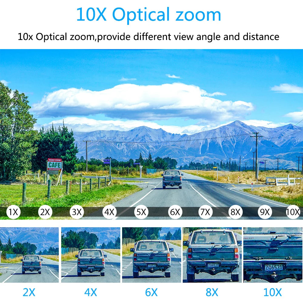 4K 8MP Outdoor IP66 PTZ Dome IP Camera POE 5MP 10X Optical Zoom Motion Detection Night Vision Audio CCTV Security Camera P2P