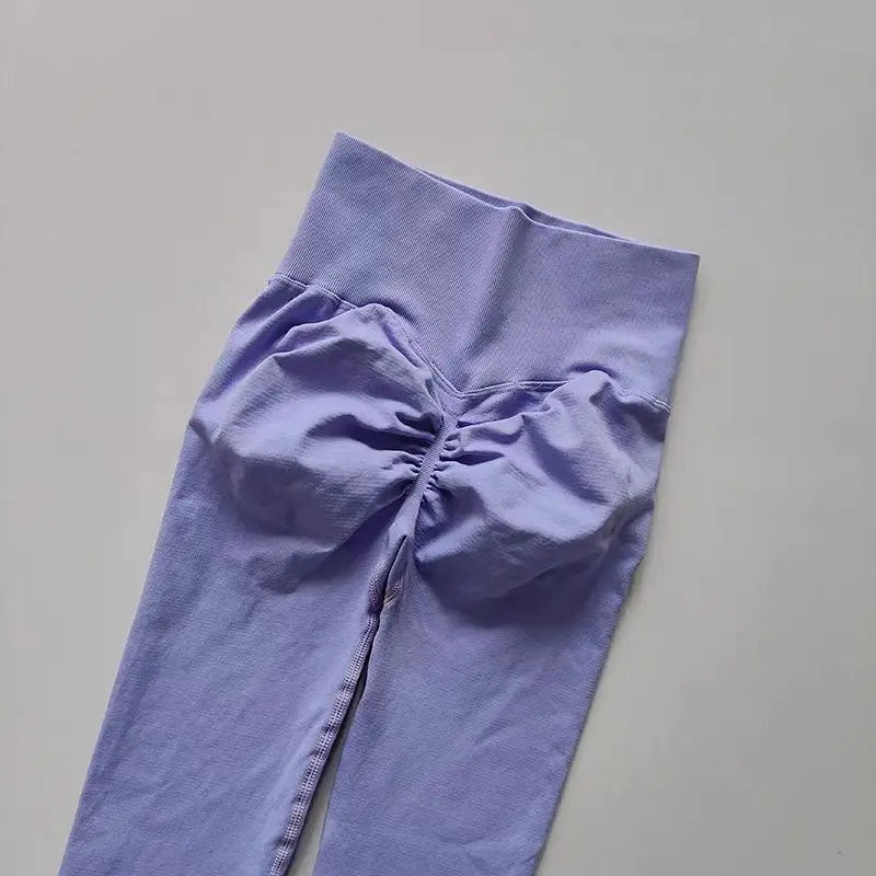 Seamless High-Waist Yoga Leggings – Push-Up Hip Lift Fit