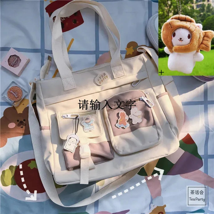 Nylon Waterproof Canvas Women Handbags Shoulder Bag Japanese Ladies Messenger Bag Student School Crossbody Bags for Girl Satchel