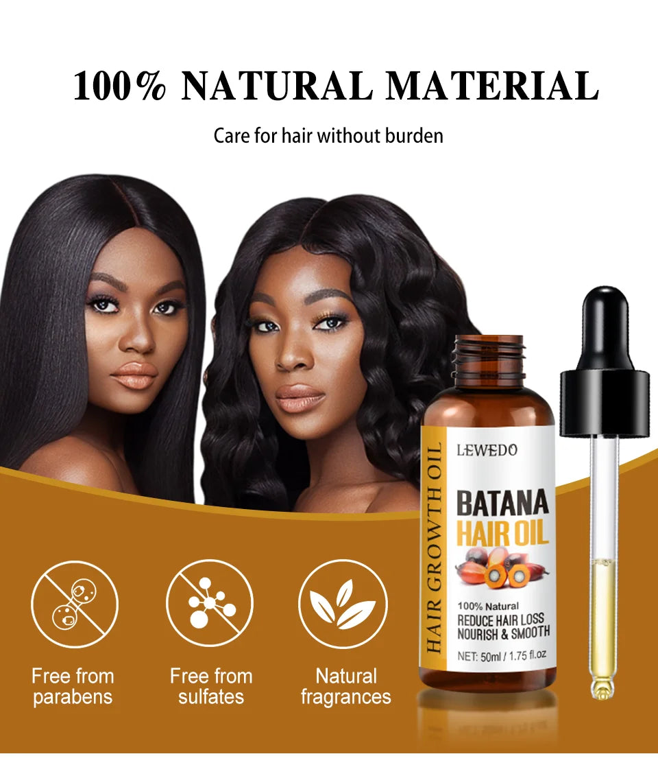 Lewedo Naturals Pure Batana Oil – 50ml Fast Hair Growth & Anti-Hair Loss Treatment for Men and Women