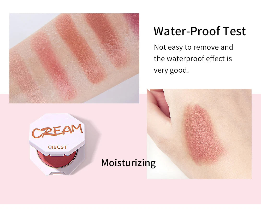 QIBEST Matte Blush Rouge Palette — Long-Lasting Natural Glow