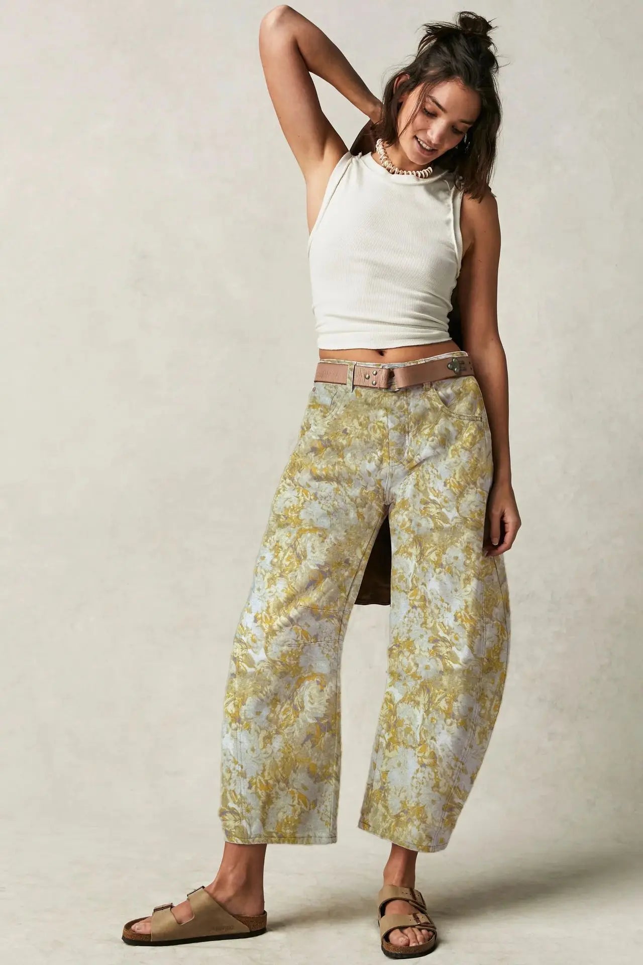 Loose Women's Jeans 2025 Spring Cross-Border Ebay Street Style Low Waist Tapered Denim Cotton Polyester Blend Nine-Piece Pants