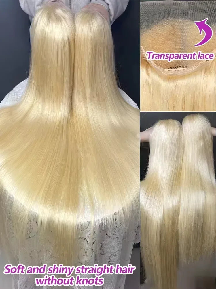 40 50 Inch 613 Blonde Human Hair Wig 13x6 Hd Lace Frontal Wig Brazilian Bone Straight Lace Front Colored 100% Human Hair Wigs
