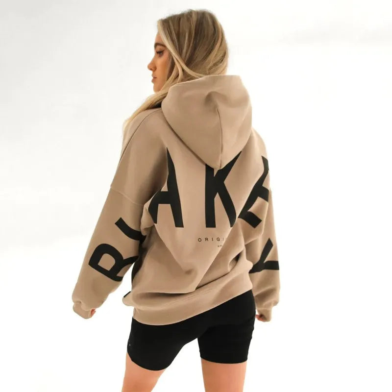 Women’s Printed Pullover Hoodie – Cozy Long Sleeve Sweatshirt