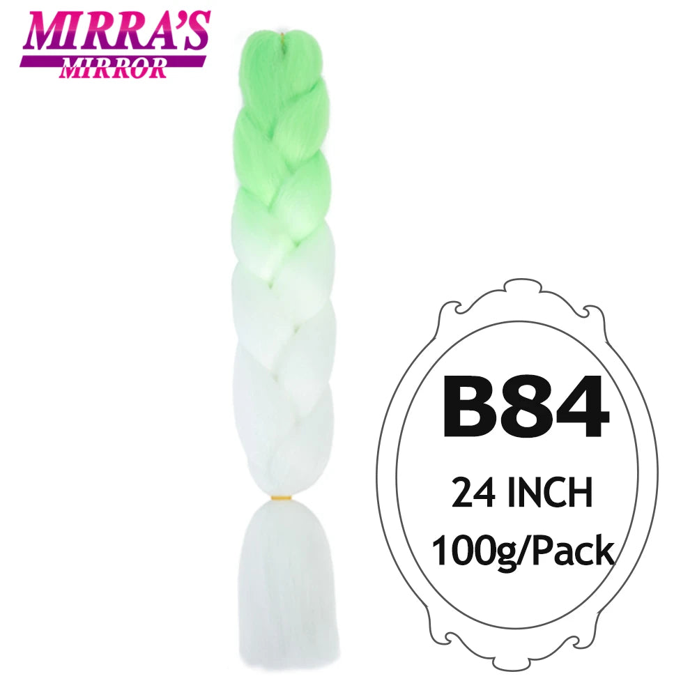 Colorful Jumbo Braiding Hair Extensions For Box Braids Synthetic Hair for Afro Braids Ombre Jumbo Braid Hair DIY Crochet Braid