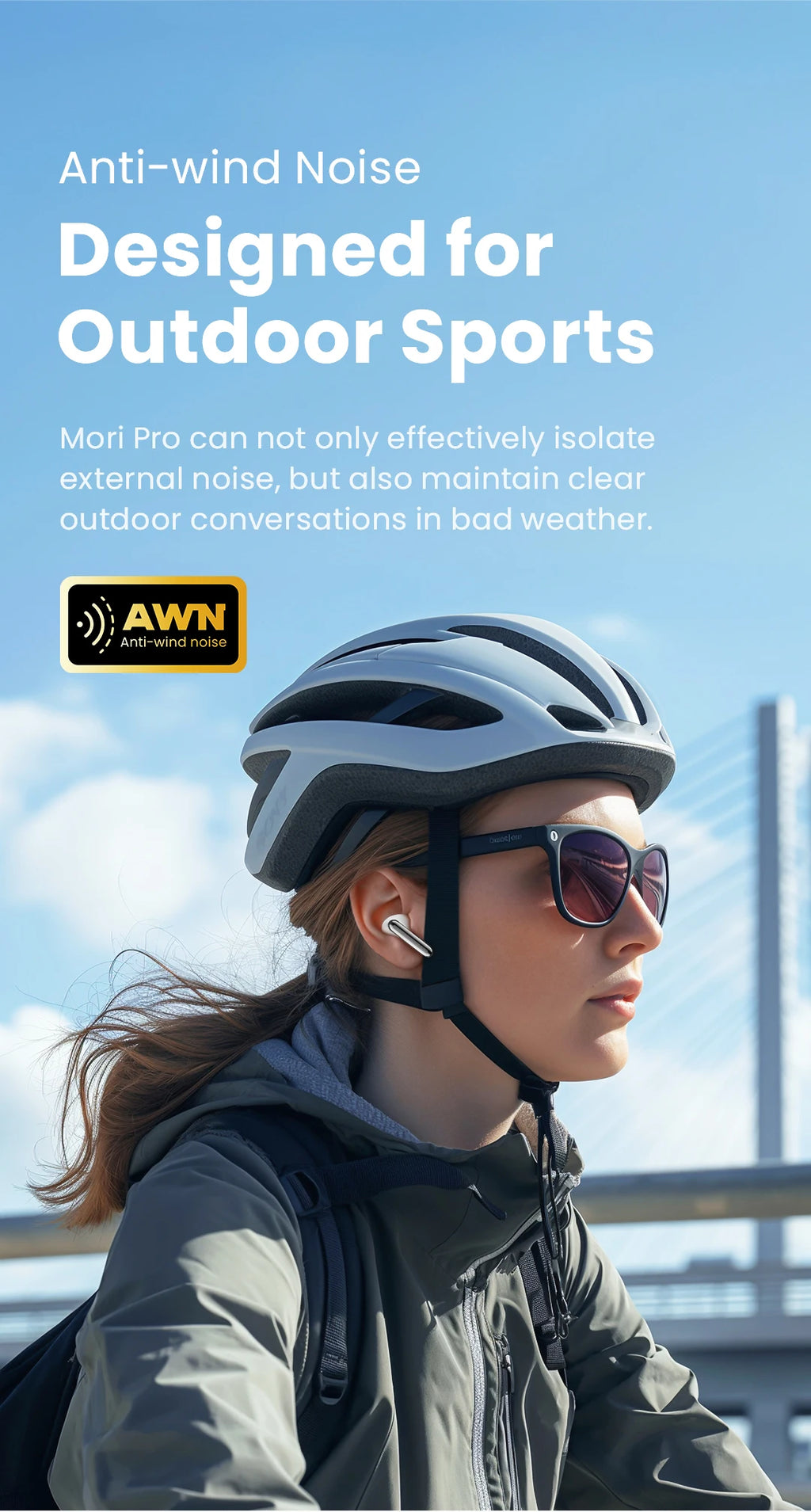 HAYLOU Mori Pro Bluetooth 5.4 Earphones | -43dB Hybrid ANC | 6-Mic AI Noise Cancellation | 35H Battery Life