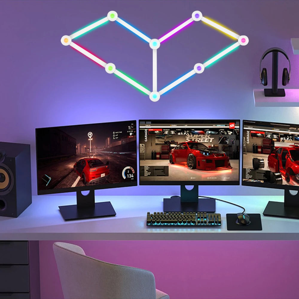 Wiscolor RGB Smart Wall Light Bar (9-Piece)