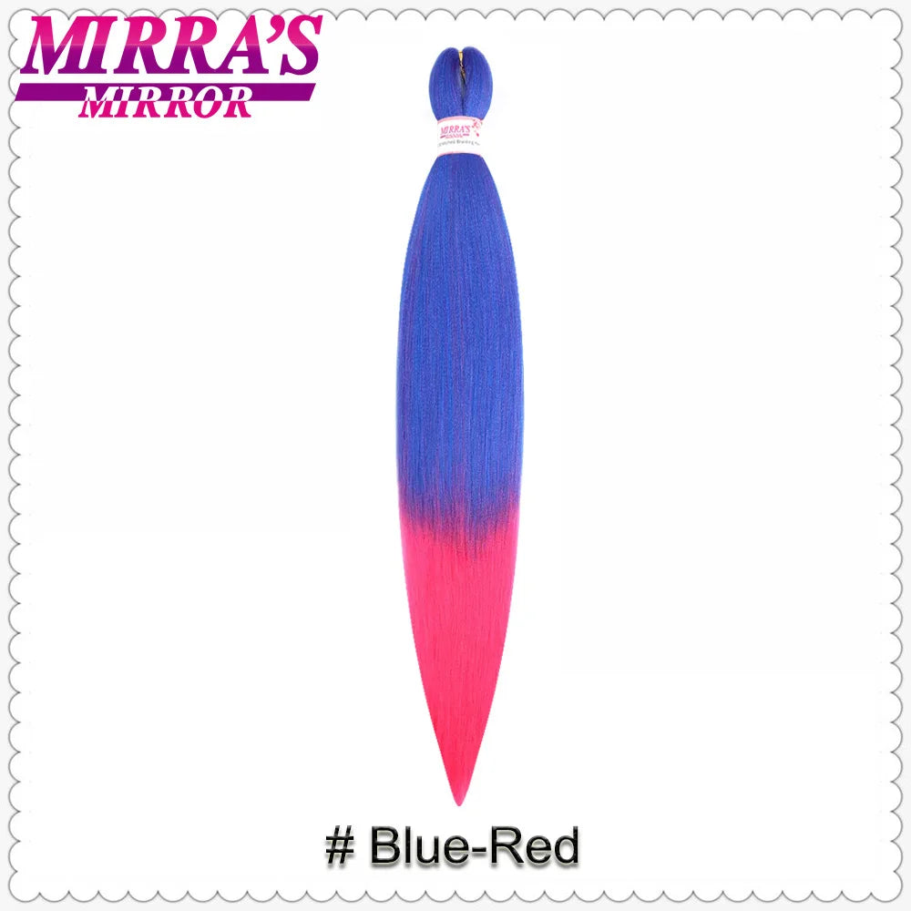 Corlorful Synthetic Jumbo Braids Hair Extensions 28 Inch Braiding Hair Pre Stretched Yellow Blue Green Red Pink Purple Braids