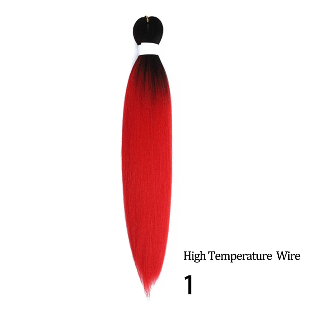 Chorliss Pre-Stretched Jumbo Braids — 24"/26" Synthetic Yaki Ombre (80–90 g, 105 Colors)