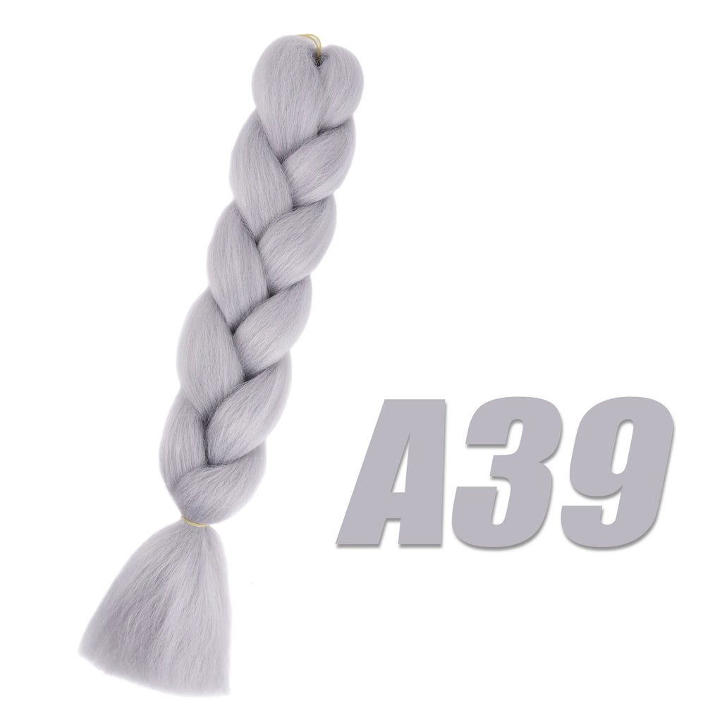 Purple Braiding Hair Pre Stretched Synthetic Kanekalon Crochet Hair Jumbo Braids Extensions Hair Accessories For Girls Braids