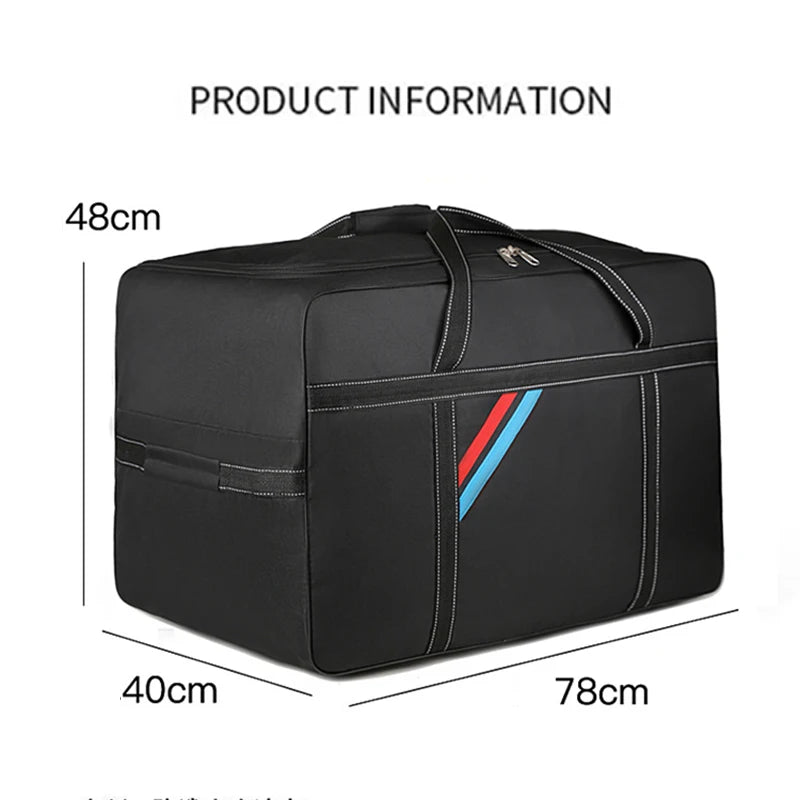 Large Capacity Trolley Bags with Wheels Foldable Luggage Wheeled Bag Travel Suitcase Waterproof Handbag Weekend Rolling Luggage