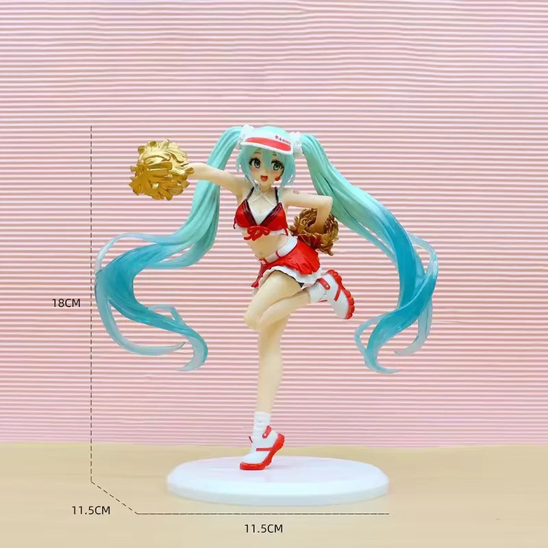 Hatsune Miku Desktop Cute Action FigureNeko T-Shirt Ver. Anime Figurine Kawaii Girl Model Toy Gift