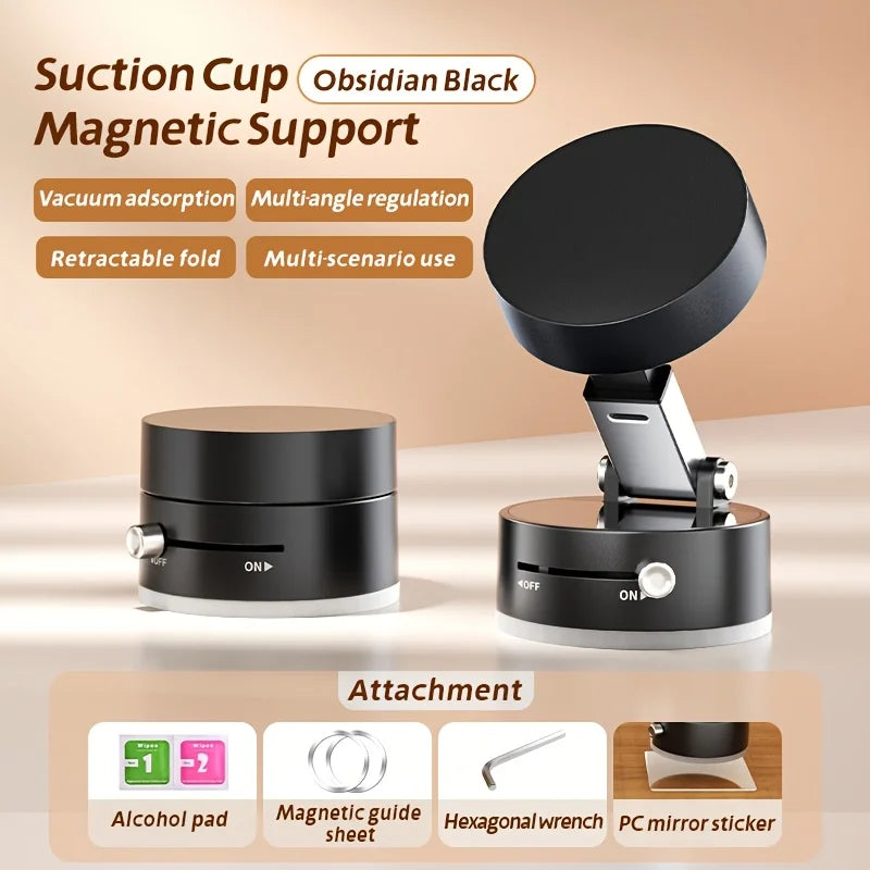 Suction Cup Magnetic Phone Holder Lazy Multi-functional Foldable Storage Holder Vacuum Suction Phone Holder