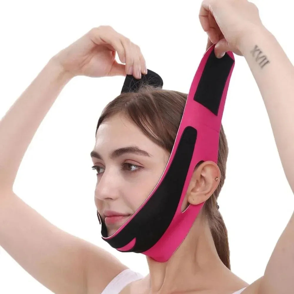 YS00135--Elastic face slim bandage v line facial shape woman chin belt facial care beauty tool