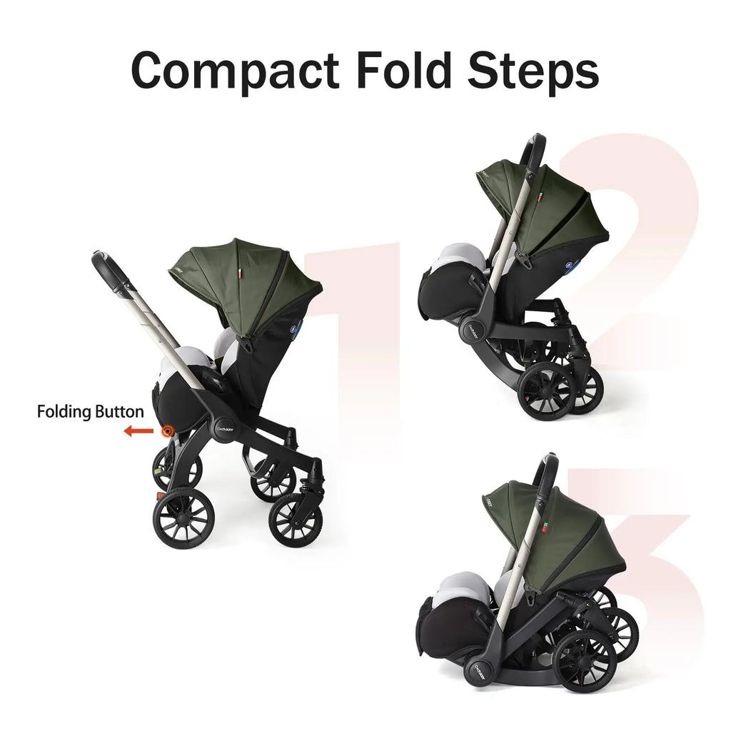Foldable baby stroller, adjustable backrest lightweight newborn stroller, Suitable for children aged 0-3, Outdoor camping vehicl